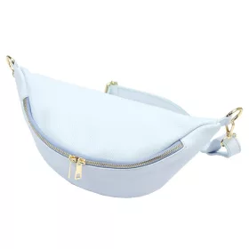   Luka 26-111 világoskék női bőr oldaltáska, crossbody 33 x 18 x 12 cm