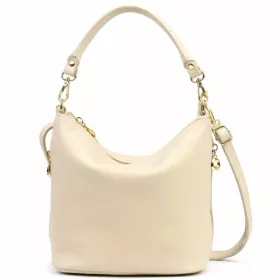   Patrizia 419-040 bézs női bőr válltáska, oldalpánttal 24 x 20 x 13 cm