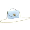Luka 26-106 babakék női bőr kisméretű kézitáska, crossbody 19 x 13 x 9 cm