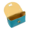 Luka 26-106 türkizkék női bőr kisméretű kézitáska, crossbody 19 x 13 x 9 cm