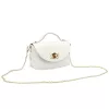 Luka 26-106 fehér női bőr kisméretű kézitáska, crossbody 19 x 13 x 9 cm