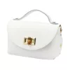 Luka 26-106 fehér női bőr kisméretű kézitáska, crossbody 19 x 13 x 9 cm