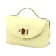 Luka 26-106 halvány sárga női bőr kisméretű kézitáska, crossbody 19 x 13 x 9 cm