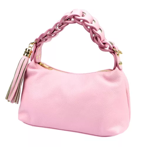 Luka 26-032 rózsaszín női bőr válltáska 27 x 17 x 12 cm