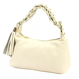 Luka 26-032 bézs női bőr válltáska 27 x 17 x 12 cm