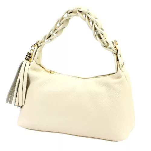 Luka 26-032 bézs női bőr válltáska 27 x 17 x 12 cm