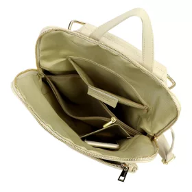   Luka 26-112 DOLLARO bézs női marhabőr hátizsák 31 x 37 x 13 cm