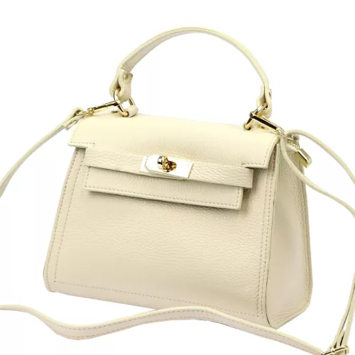 Luka 19-17 MN DOLLARO krém női bőr kézitáska 23 x 19 x 12.5 cm