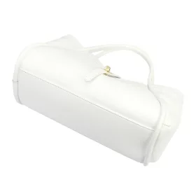   Camilla PREMIUM 10.012 fehér női bőr kézitáska 36 x 22 x 18 cm