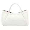 Camilla PREMIUM 10.012 fehér női bőr kézitáska 36 x 22 x 18 cm
