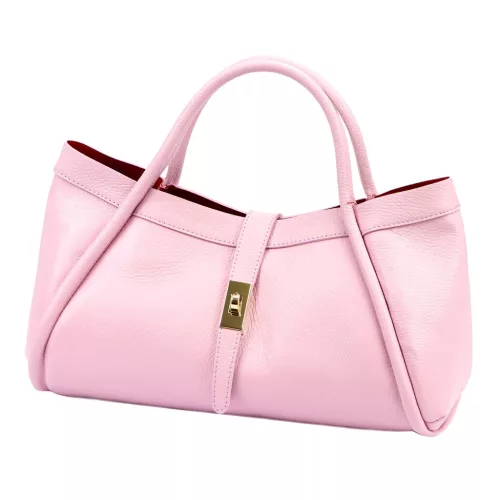 Camilla PREMIUM 10.012 rózsaszín női bőr kézitáska 36 x 22 x 18 cm