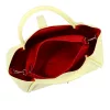 Camilla PREMIUM 10.012 halvány sárga női bőr kézitáska 36 x 22 x 18 cm