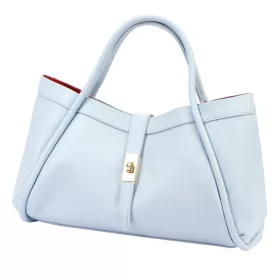   Camilla PREMIUM 10.012 babakék női bőr kézitáska 36 x 22 x 18 cm