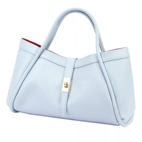 Camilla PREMIUM 10.012 babakék női bőr kézitáska 36 x 22 x 18 cm