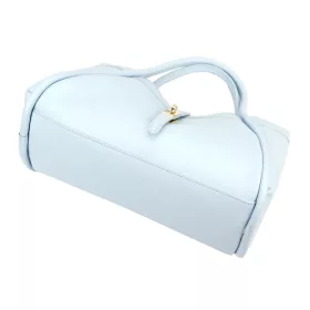   Camilla PREMIUM 10.012 babakék női bőr kézitáska 36 x 22 x 18 cm