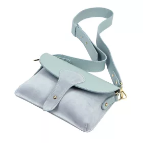   Luka 26-100 D babakék női bőr oldaltáska, crossbody 24.5 x 18 x 6 cm Cikkszám:  61367