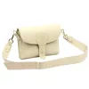 Luka 26-100 D bézs női bőr oldaltáska, crossbody 24.5 x 18 x 6 cm