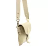 Luka 26-100 D bézs női bőr oldaltáska, crossbody 24.5 x 18 x 6 cm