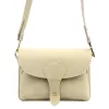 Luka 26-100 D bézs női bőr oldaltáska, crossbody 24.5 x 18 x 6 cm