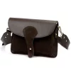 Luka 26-100 D sötétbarna női bőr oldaltáska, crossbody 24.5 x 18 x 6 cm