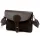 Luka 26-100 D sötétbarna női bőr oldaltáska, crossbody 24.5 x 18 x 6 cm