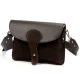 Luka 26-100 D sötétbarna női bőr oldaltáska, crossbody 24.5 x 18 x 6 cm