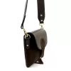 Luka 26-100 D sötétbarna női bőr oldaltáska, crossbody 24.5 x 18 x 6 cm