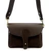 Luka 26-100 D sötétbarna női bőr oldaltáska, crossbody 24.5 x 18 x 6 cm