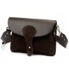 Luka 26-100 D sötétbarna női bőr oldaltáska, crossbody 24.5 x 18 x 6 cm