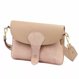   Luka 26-100 D púder női bőr oldaltáska, crossbody 24.5 x 18 x 6 cm