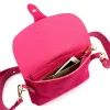 Luka 26-100 D magenta női bőr oldaltáska, crossbody 24.5 x 18 x 6 cm