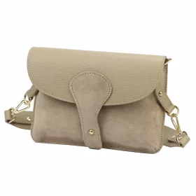   Luka 26-100 D taupe női bőr oldaltáska, crossbody 24.5 x 18 x 6 cm