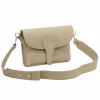 Luka 26-100 D taupe női bőr oldaltáska, crossbody 24.5 x 18 x 6 cm