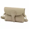 Luka 26-100 D taupe női bőr oldaltáska, crossbody 24.5 x 18 x 6 cm