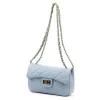 Luka 20-042 bőr, női babakék színű oldaltáska 21.5 x 14 x 8.5 cm