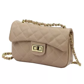 Luka 20-042 taupe női bőr válltáska 21.5 x 14 x 8.5 cm