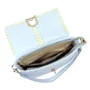 Luka 26-105 kék-sárga női bőr válltáska 25 x 16 x 9 cm