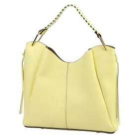   Luka 26-080 halvány sárga női bőr válltáska 39 x 37 x 13 cm