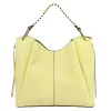 Luka 26-080 halvány sárga női bőr válltáska 39 x 37 x 13 cm