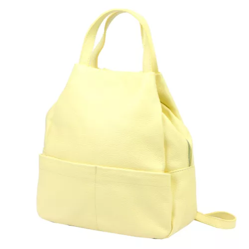 Luka 24-070 DOLLARO sárga női marhabőr hátizsák 30 x 30 x 16 cm