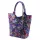 Luka 26-026 MOT kék pillangó mintás női bőr válltáska, shopper 40 x 35 x 18 cm