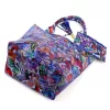 Luka 26-026 MOT kék pillangó mintás női bőr válltáska, shopper 40 x 35 x 18 cm