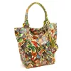 Luka 26-026 MOT sárga pillangó mintás női bőr válltáska, shopper 40 x 35 x 18 cm