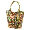 Luka 26-026 MOT sárga pillangó mintás női bőr válltáska, shopper 40 x 35 x 18 cm