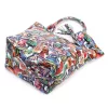 Luka 26-026 MOT babakék pillangó mintás női bőr válltáska, shopper 40 x 35 x 18 cm