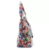 Luka 26-026 MOT babakék pillangó mintás női bőr válltáska, shopper 40 x 35 x 18 cm