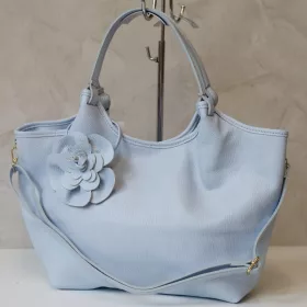   Luka 26-031 babakék női bőr válltáska, shopper 42 x 26 x 13 cm