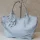 Luka 26-031 babakék női bőr válltáska, shopper 42 x 26 x 13 cm