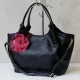 Luka 26-031 fekete női bőr válltáska, shopper 42 x 26 x 13 cm