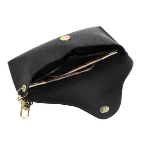   Florence BRE-10 fekete női marhabőr kiegészítő 18 x 7 x 4 cm